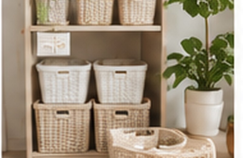 Organized baskets and shelves